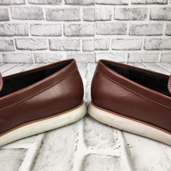 Cole Haan 2.Zerogrand Men Sz 12 M Brown Leather Penny Loafer Slip On Casual Shoe - Picture 4 of 10